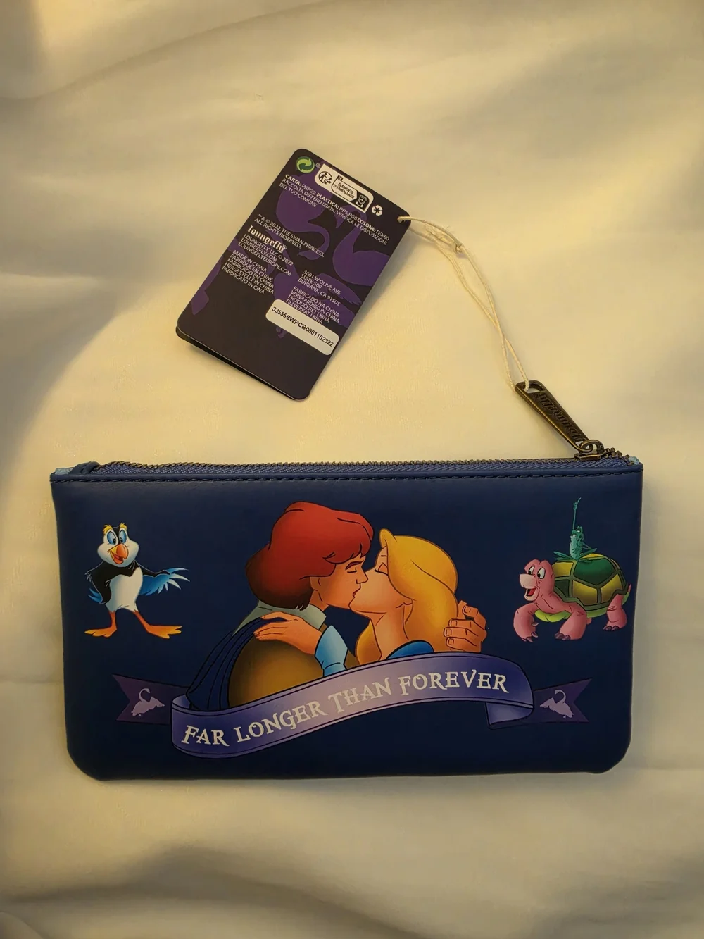 Loungefly The Swan Princess Moonlight Zippered Cosmetic Pouch Swan Moonlight